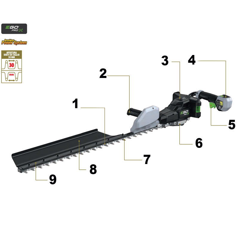 Taille-haie EGO HT 2410 E avec lame de 61 cm