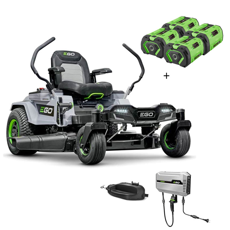 EGO ZT4201E-L Z6 107cm Ride-On Mower Kit with Quick Charger and Mulching Kit