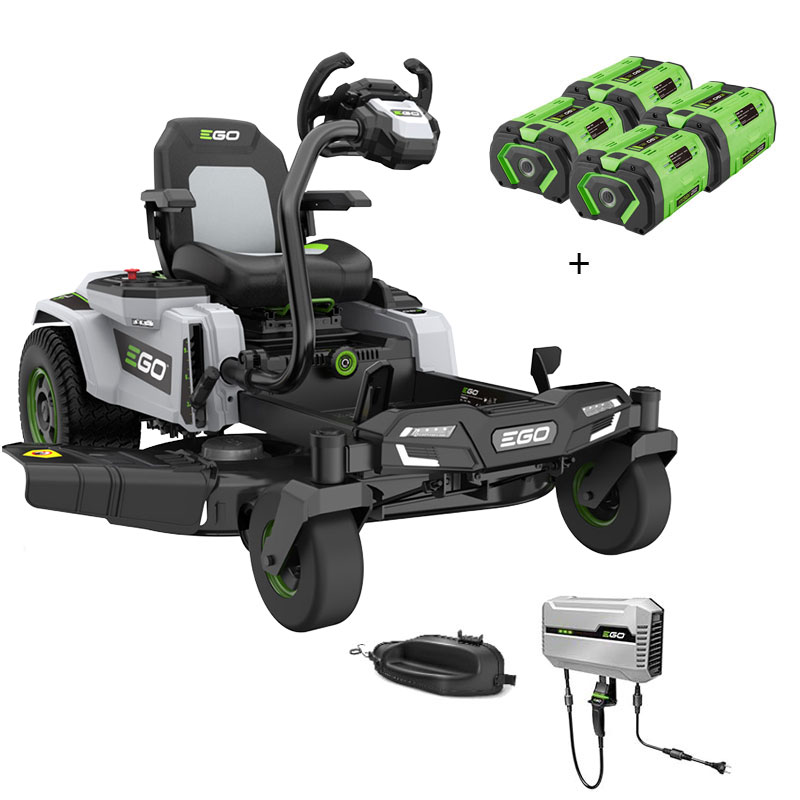 EGO ZT4201E-S - 107 cm Ride-On Mower with Quick Charger + Mulching Plug