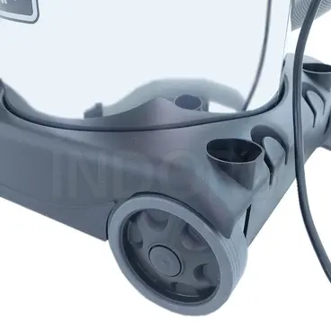 dettaglio ruota solida e attacco accessorio Elsea Altai BL110ES - Aspiratore Inox 23 L per Utensili Elettrici