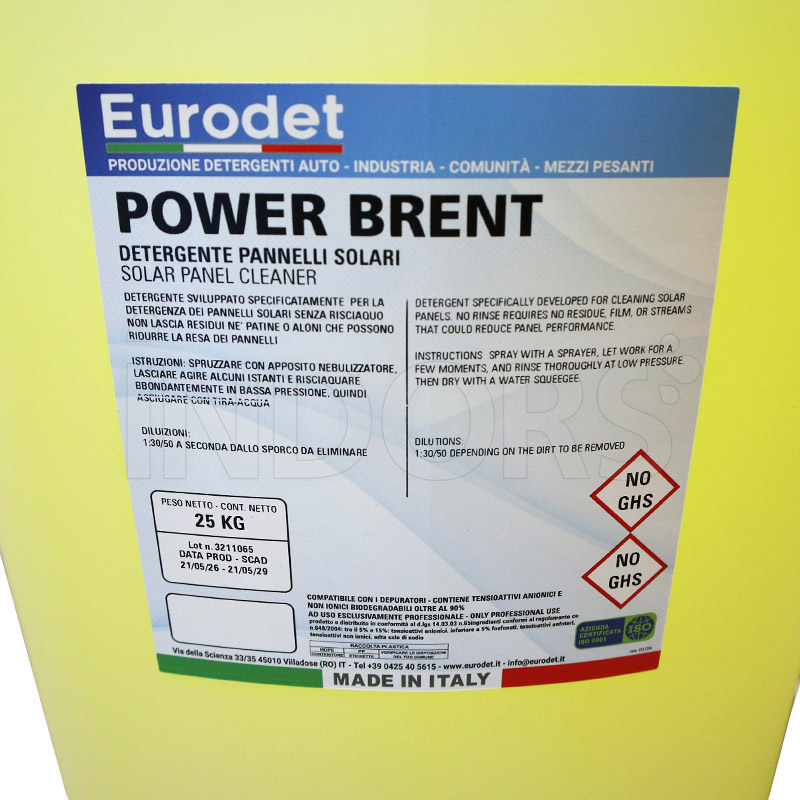 Eurodet Power Brent - Detergente Pulizia Pannelli Fotovoltaici