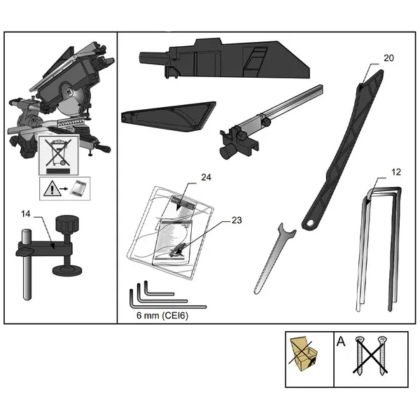 dotazione femi 1050 3D troncatrice circolare per alluminio e legno