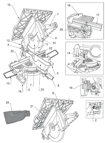 Componenti della sega circolare per legno Femi TR100