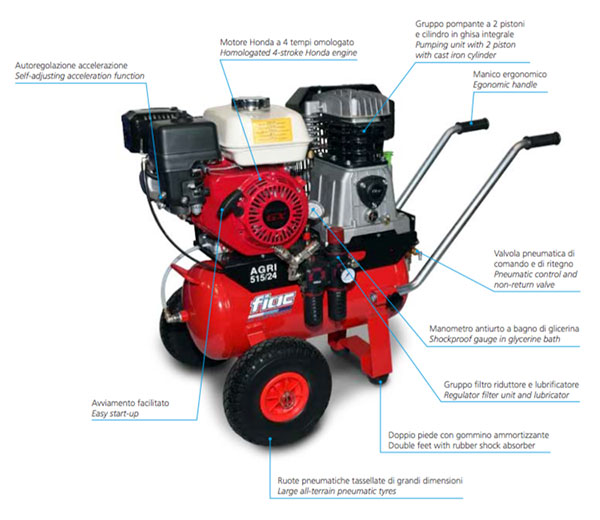 Features Compressor Fiac Agri 65