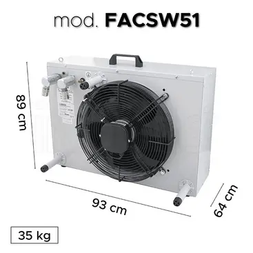 misure unità esterna Fral FACSW22 - Climatizzatore Portatile Professionale
