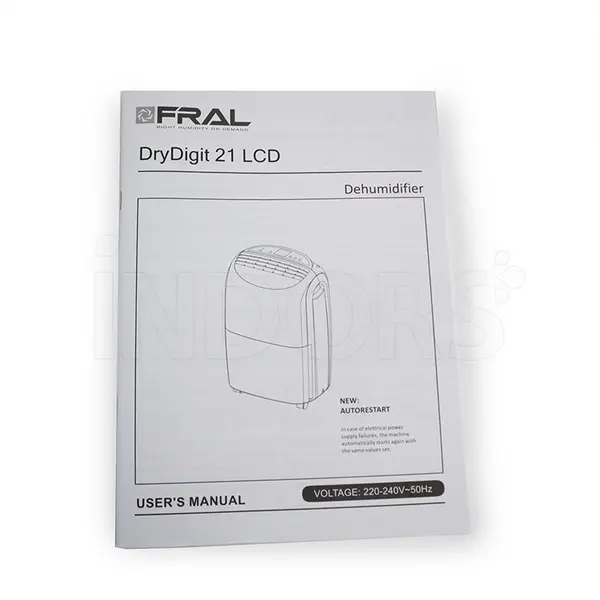 Deumidificatore Fral DD21 Libretto Istruzioni