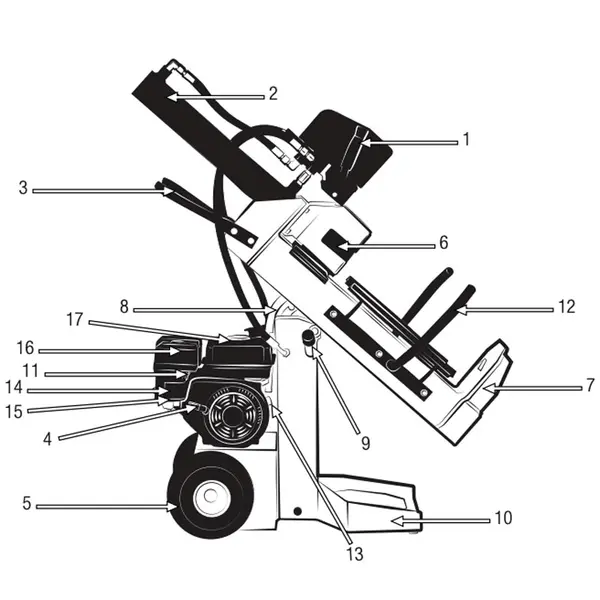 Garland Chopper 1052 ZG-V23 51-0017 - Spaccalegna 15 Ton con Piano Inclinabile