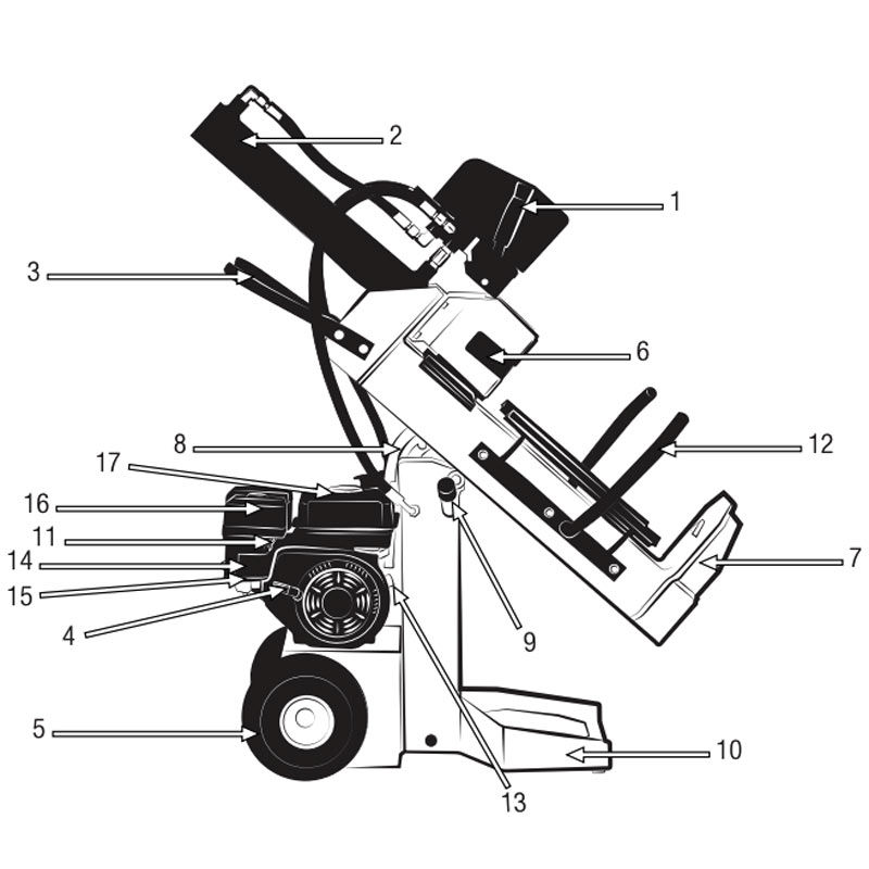 Fendeuse de bûches Garland Chopper 1052 ZG-V23 51-0017 - 15 tonnes avec table inclinable