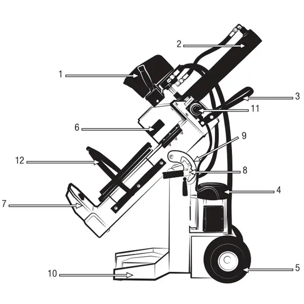 Garland Chopper 852 ZE-V23 51-0019 - Spaccalegna Elettrico 12 Ton Piano Inclinabile