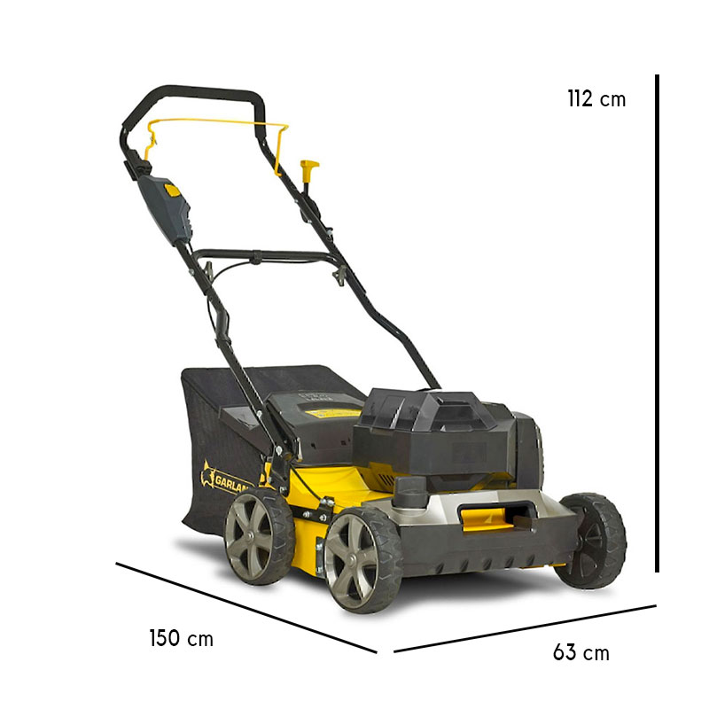 dimensioni spazzatrice pettinatrice Garland