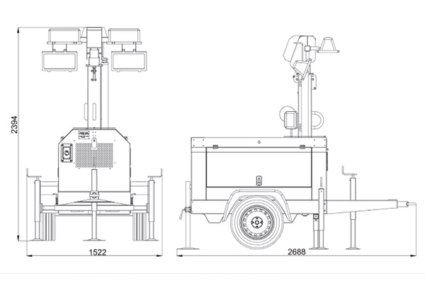 GenSet LT 10000 K light tower and lighting with generator