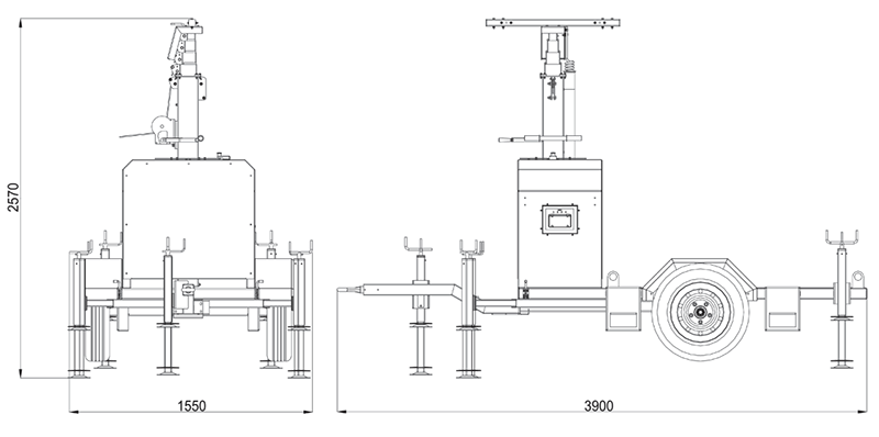 Genset light tower dimensions CART NO GEN