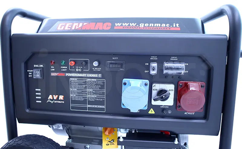 pannello di controllo GENMAC G8000E-T 3PH - Generatore Monofase/Trifase FULL POWER 8kW