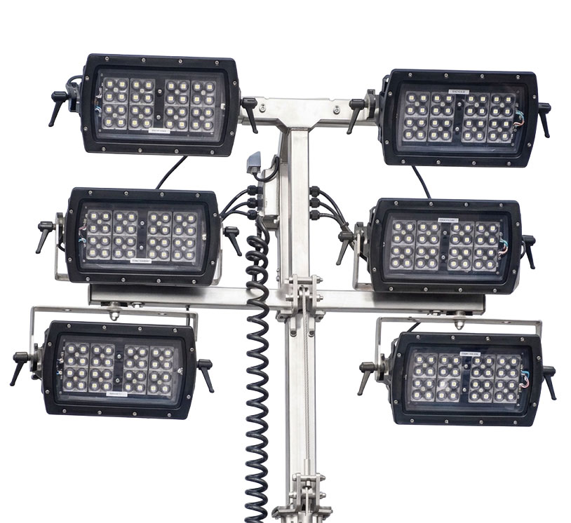 Genmac BRILLEN - Torre Faro Telescopico 7 m Multiled a Diesel con Serbatoio 110 L
