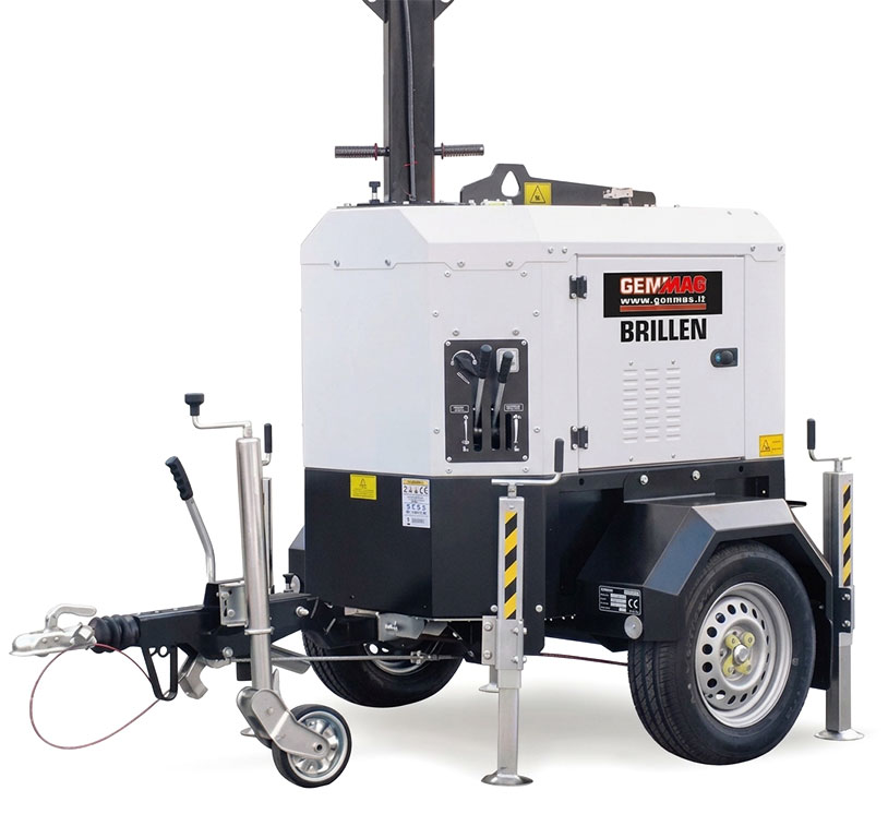Genmac BRILLEN - Torre Faro Telescopico 7 m Multiled a Diesel con Serbatoio 110 L