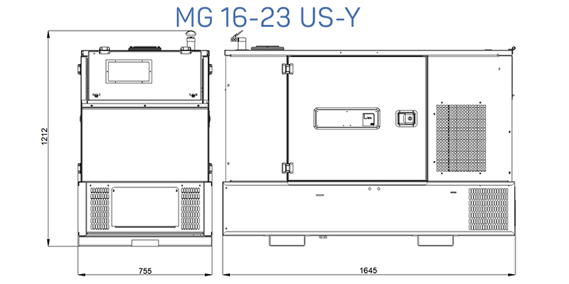 GenSet MG 16/23/35/55 US-Y - Yanmar Supersilent Generator from 16 to 44 kVA Dual Power