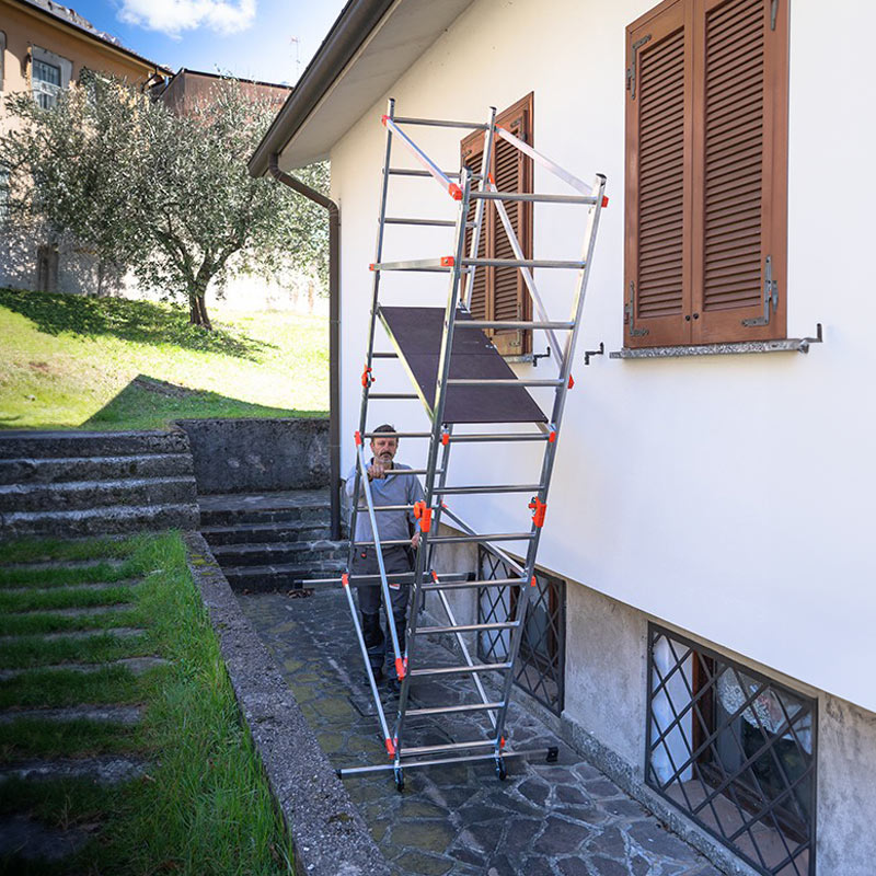 Gierre Fast&Lock 200 FA200FL - Scaffolding Transformable in 4 Positions Height Up to 4.13 m