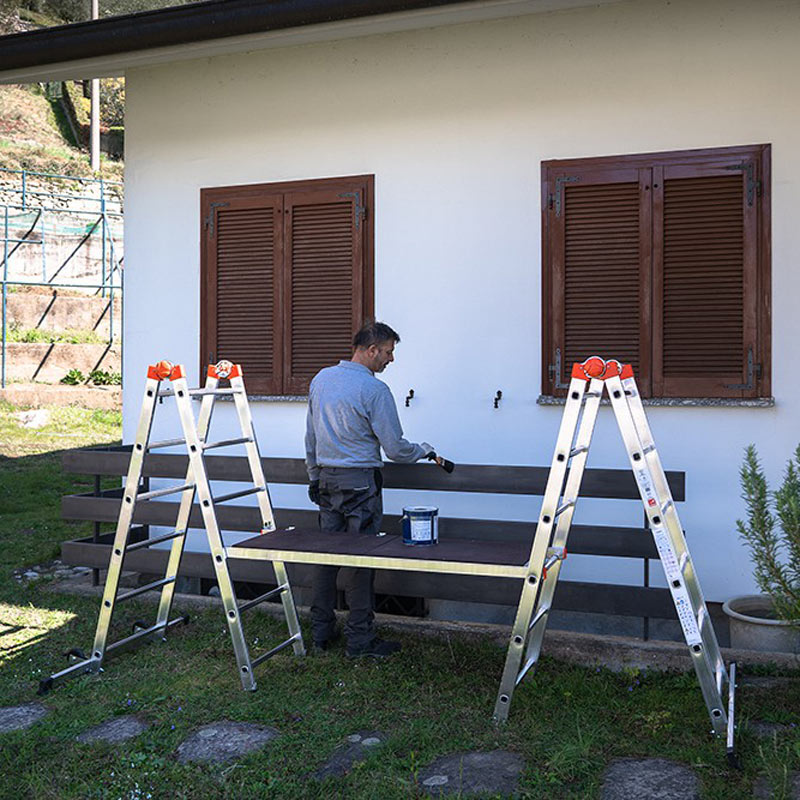 Gierre Fast&Lock 200 FA200FL - Scaffolding Transformable in 4 Positions Height Up to 4.13 m