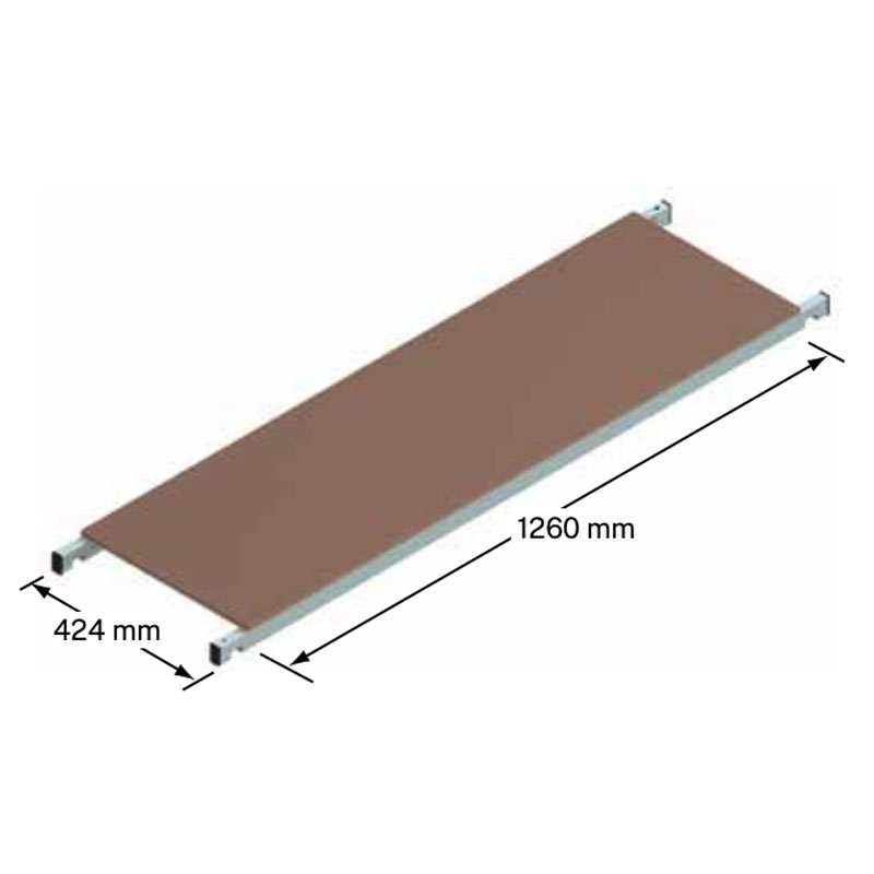 Gierre Fast&Lock 100 FA100FL - Trabattello Multiuso in Alluminio Altezza Lavoro 2,87 m