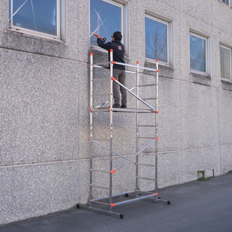 Gierre Fast&Lock 400 FA400FL - Trabattello Multiuso in Alluminio Altezza Lavoro 3,9 m