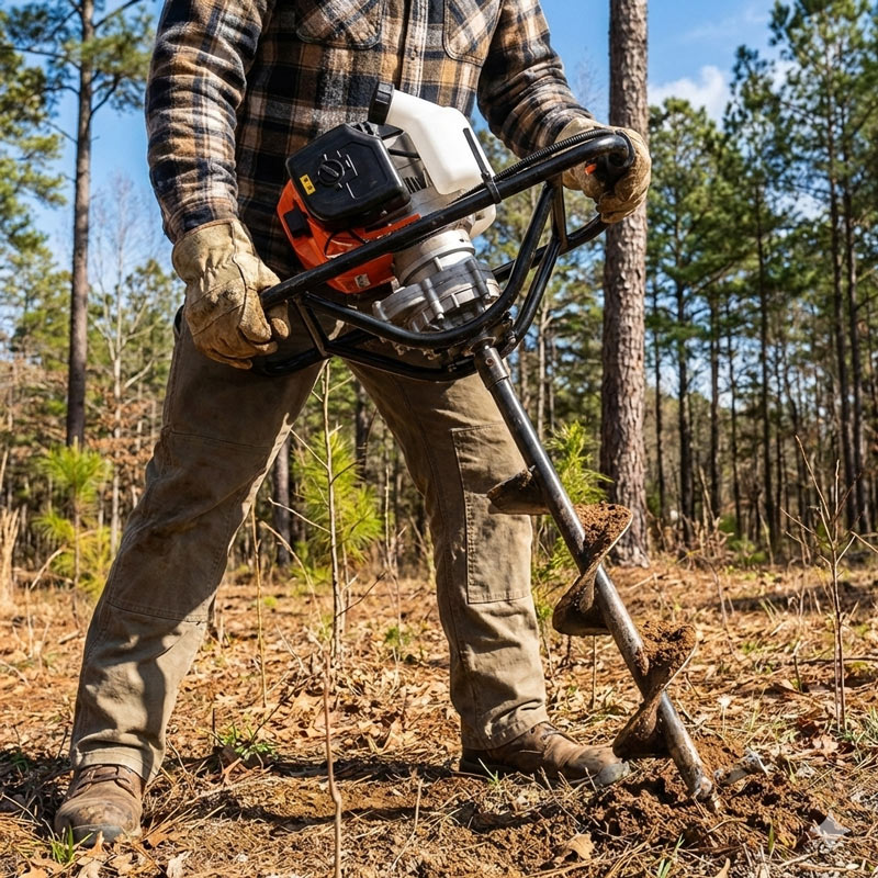 GreenLine AG 52 H 057850 - Professional 2 HP Petrol Earth Auger