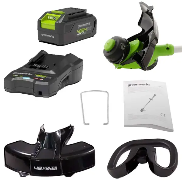 Greenworks G48ST8K2 - Bordatore 33 cm con Batteria e Caricatore Inclusi