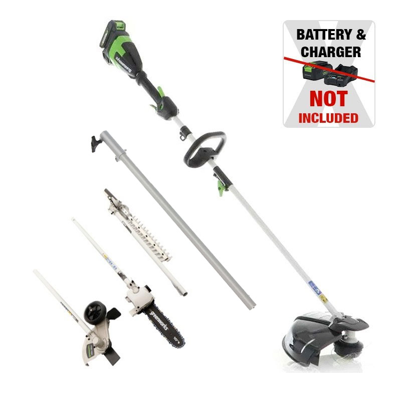 Greenworks GD48TX - Decespugliatore Multitool a Batteria 4 Utensili in 1