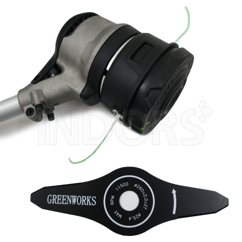 Greenworks GD60BC60V - Battery-Powered Brush Cutter with Tap-and-Go Head and Line