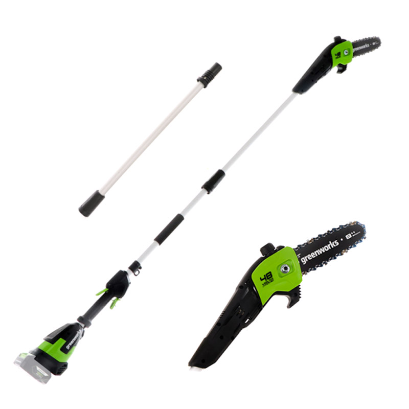 Greenworks G48PS - Battery-powered extendable pole pruner with 20 cm bar