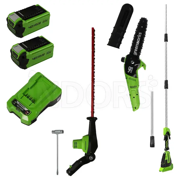 dotazione Greenworks GD40PSHK2X Potatore tagliasiepi