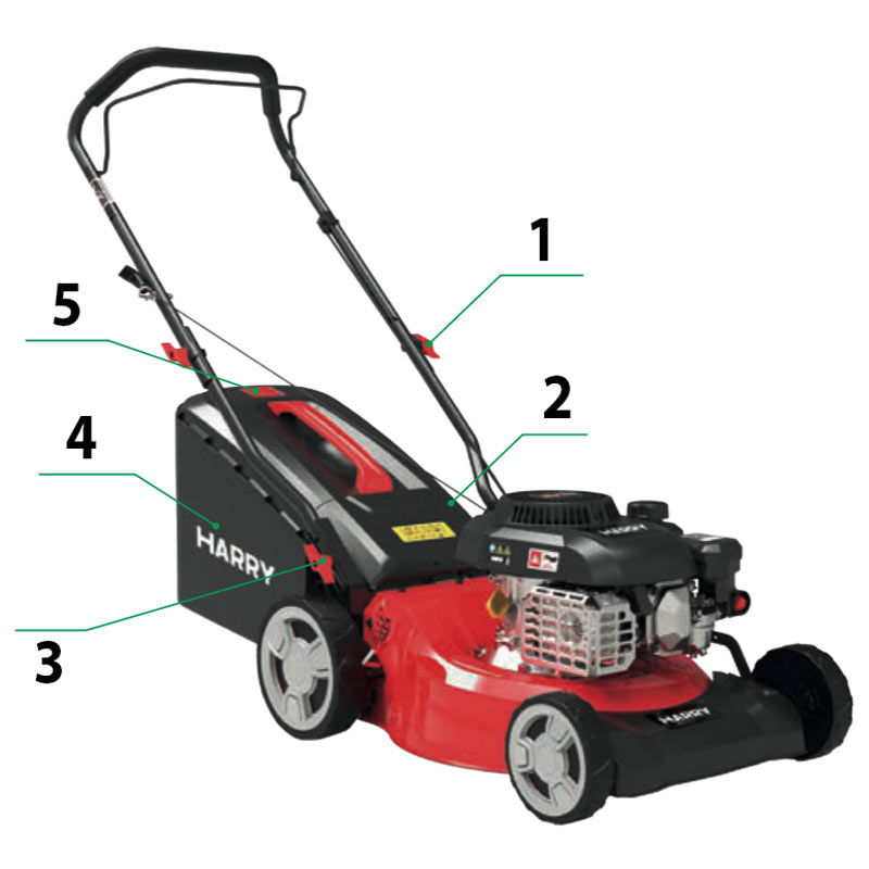 Harry HR 4300 PX 067840 - Rasaerba a Scoppio 141 cc a Spinta