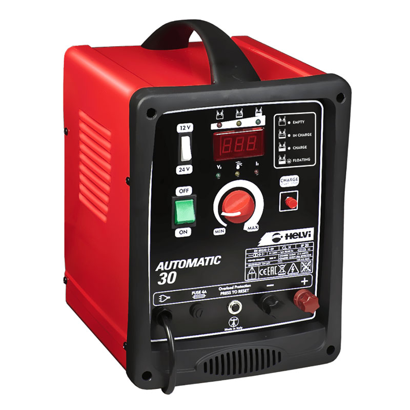 Chargeur de batterie Helvi Automatic 30 pour batteries plomb-acide AGM GEL et Start/Stop