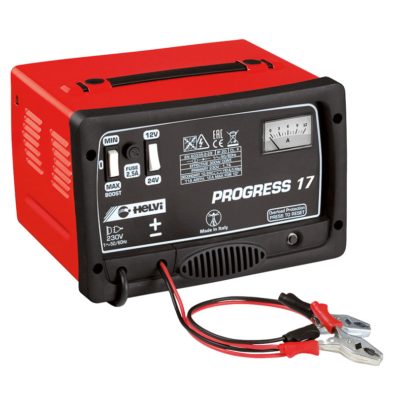 Helvi Progress 17 - Chargeur de batterie semi-professionnel pour batteries plomb-acide
