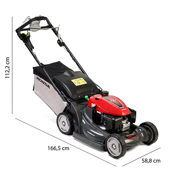 Honda HRX 537 HY - Rasaerba Benzina 202 cc con Mulching e Sacco 76 L
