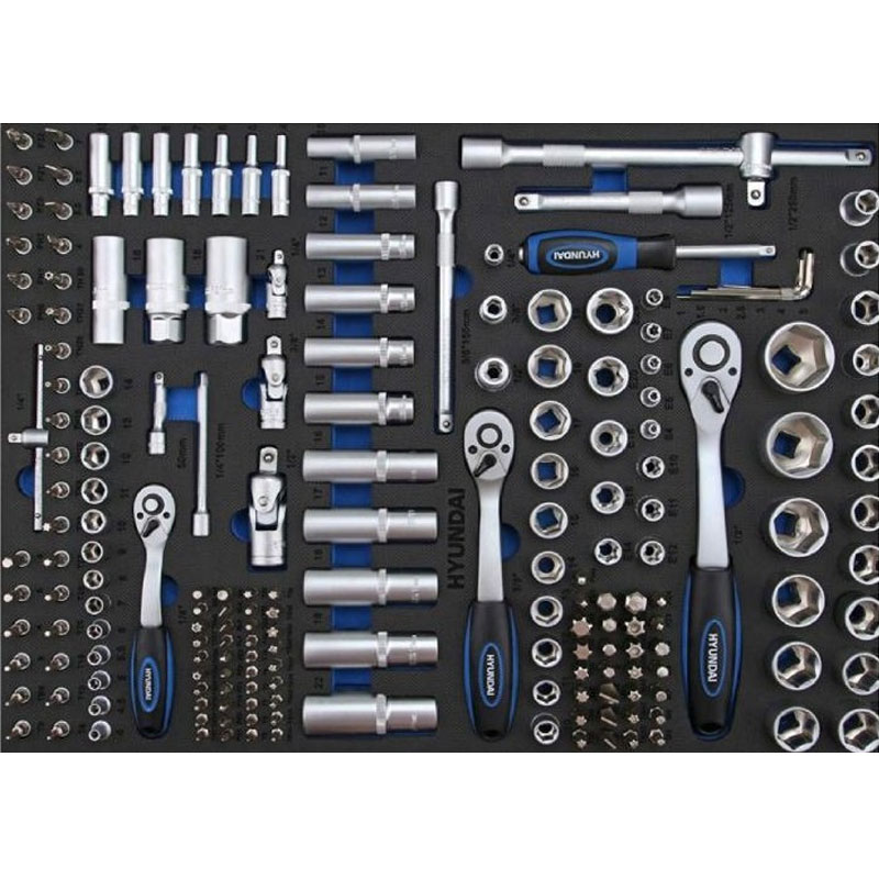 Hyundai 59005 - Carrello Porta Attrezzi 5 Cassetti 298 Attrezzi Inclusi