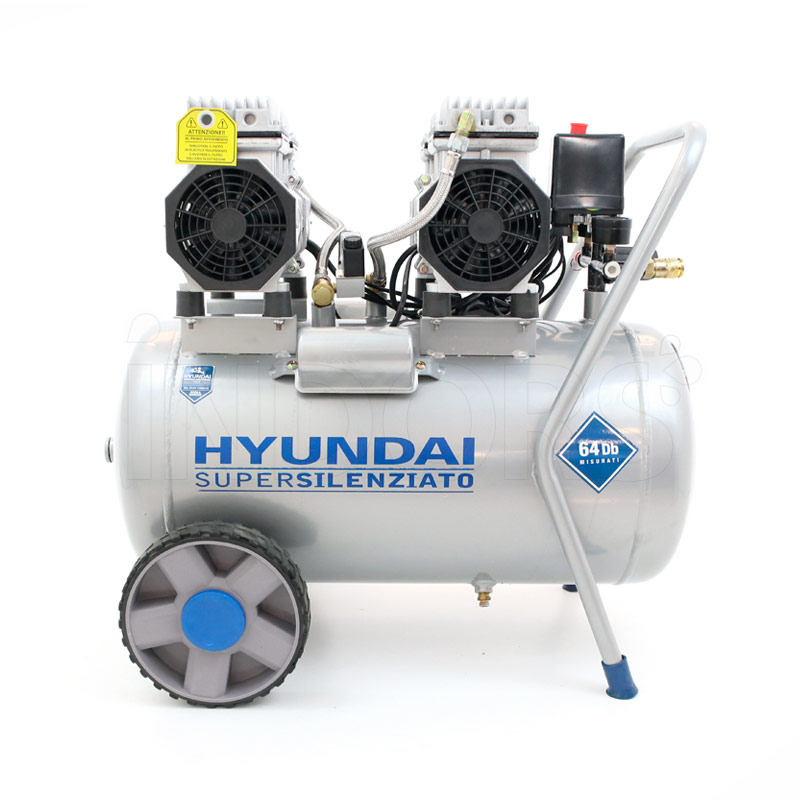 Compressore Aria Hyundai Senza Olio 50 L Silenziato cod. 65706