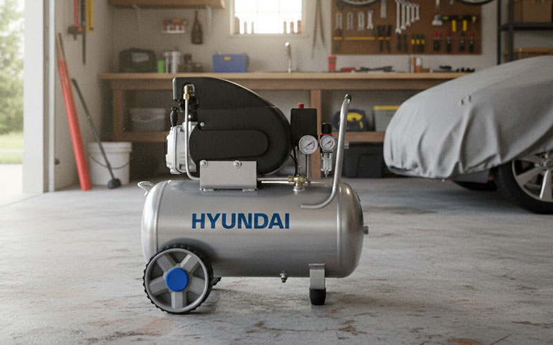 Hyundai 65651 - 50 L Compressor Lubricated with 2 HP Electric Motor