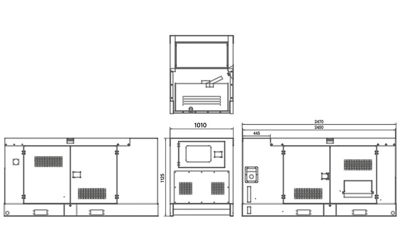 Hyundai 65529 - Generatore 1500 RPM Silenziato Diesel 55 kW