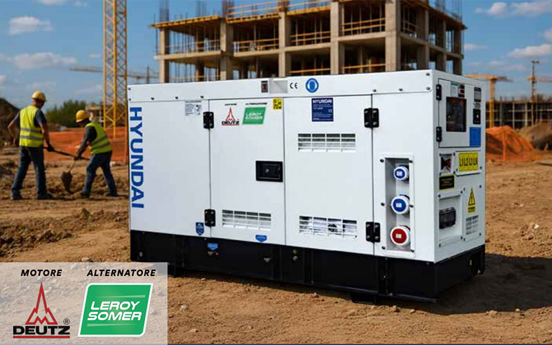 Hyundai 65550 - Generatore 1500 RPM Diesel Silenziato 20 kW