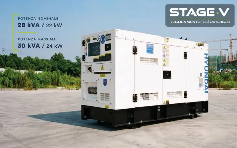 Hyundai 65568 - Generatore Silenziato 30 kVA 1500 RPM Monofase / Trifase
