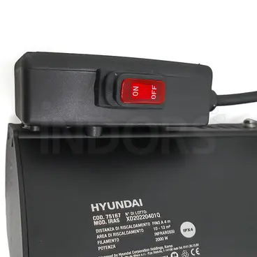 Hyundai Iras 75167 - Riscaldatore a Infrarossi per Esterni 2 kW