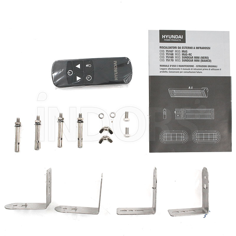 Hyundai Iras RC 75168 - Lampada Riscaldante a Infrarossi con Telecomando