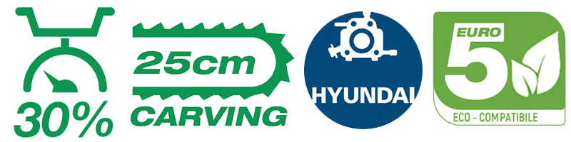 Hyundai 35530 - Superlight Pruning Chainsaw with Carving Bar