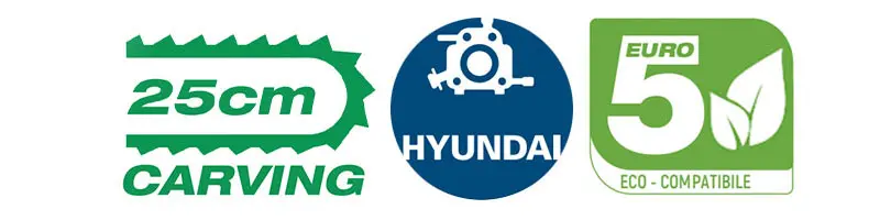 Hyundai 35065 - Motosega da Potatura a Scoppio con Barra Carving 25 cm