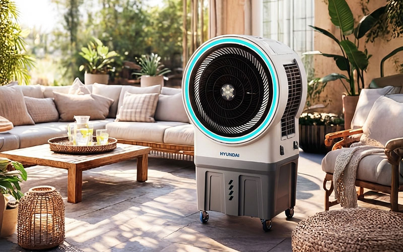 Fontaine à eau Hyundai 75210 - 7000 m³/h avec haut-parleur Bluetooth et éclairage LED 7 couleurs