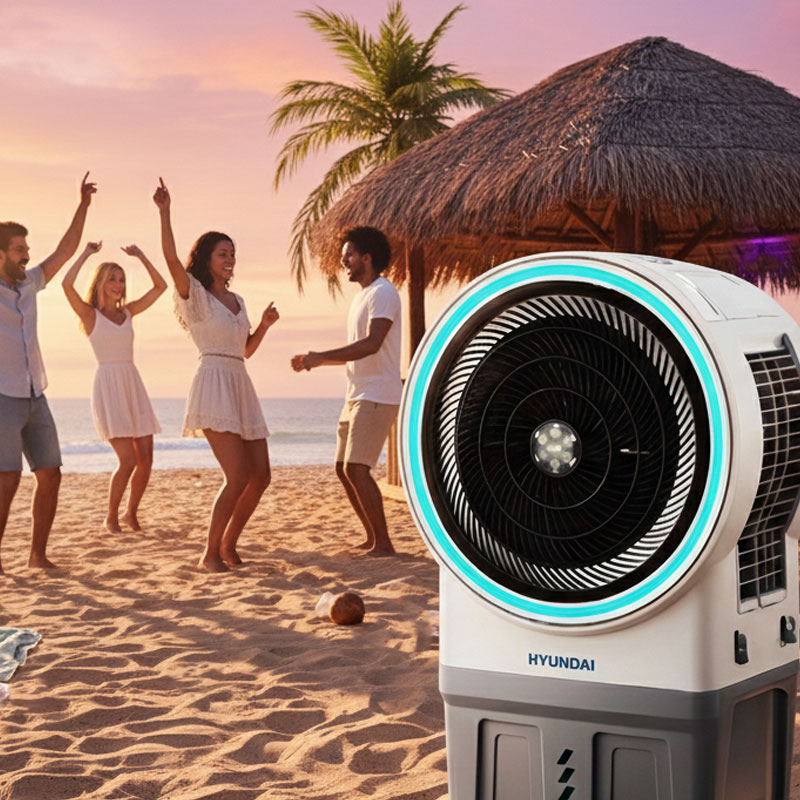 Hyundai 75210 - Refroidisseur d'air par évaporation 7000 m³/h avec Bluetooth