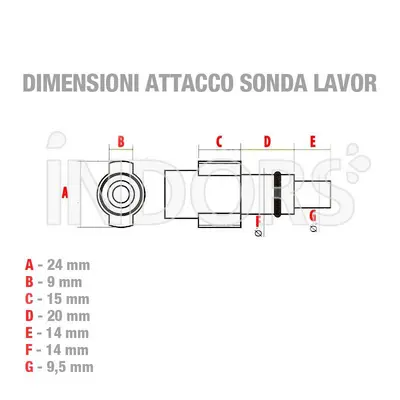 Dimensioni Attacco in Ottone Lavor