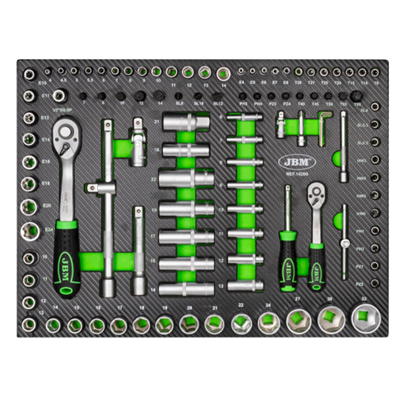 JBM Serie 446 - Piano di Lavoro 50 cm Attrezzi in Crono-Vanadio Inclusi