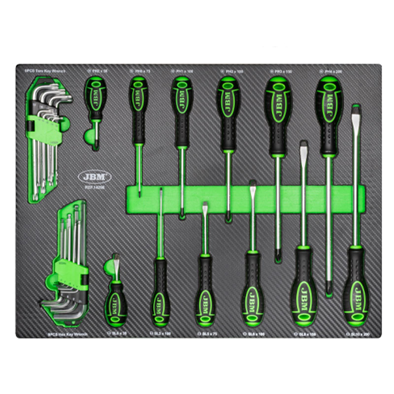 JBM Serie 446 - Piano di Lavoro 50 cm Attrezzi in Crono-Vanadio Inclusi