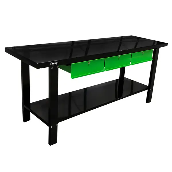 JBM 51738 - Tavolo di Lavoro a 3 Cassetti Professionale per Officine